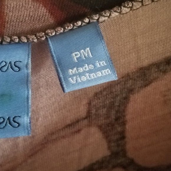 Simply Vera Vera Wang Shirt Black Sequin Detail Women's Sz PM - Picture 5 of 6